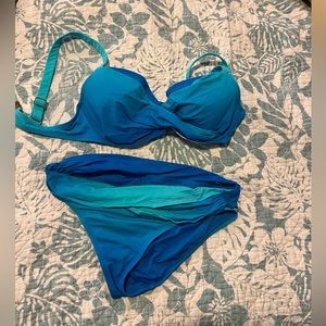 Teal ombré bikini by Bleu Rod Beattie